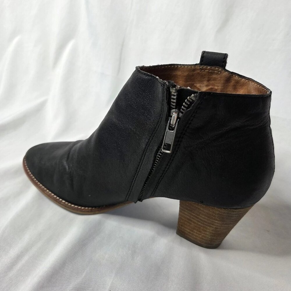 Madewell Womens Size 8.5 Ankle Booties Leather Black Billie E0191